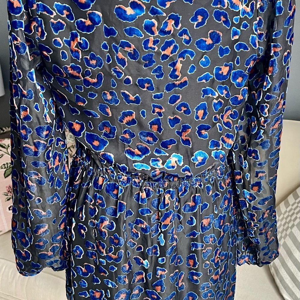 DEAR JOHN - LEOPARD PRINT BURNOUT VELVET DRESS - SIZE M - Picture 5 of 7